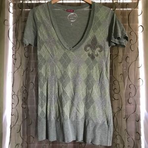 Fleur de lis top, fits very slim